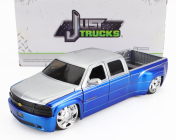 Jada Chevrolet Silverado Pick-up Dually 1999 1:24 Modrá Stříbrná