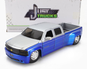 Jada Chevrolet Silverado Pick-up Dually 2007 1:24 Modrá Stříbrná