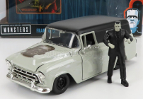 Jada Chevrolet Suburban With Frankenstein Figure 1957 1:24 Šedá Černá
