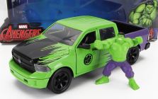Jada Dodge Ram 1500 Pick-up With Hulk Figure Marvel Avengers 2014 1:24 Zelená Fialová