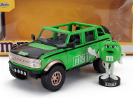 Jada Ford usa Bronco With M&m's Figure 2021 1:24 Zelená Černá