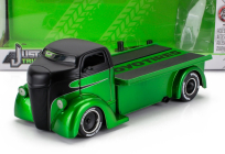 Jada Ford usa Coe Truck Custom With Set 4x Tires 1947 - Carro Attrezzi - Wrecker Road Service 1:24 Zelená Černá