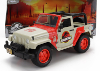 Jada Jeep Wrangler Rubicon Open 2015 - Jurassic World 1:16 Bílá Červená