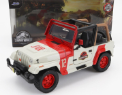 Jada Jeep Wrangler Rubicon Open - Jurassic World Movie 2015 1:24 Bílá Červená