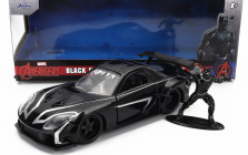 Jada Mazda Rx-7 With Black Panther Figure 1995 1:32 Black
