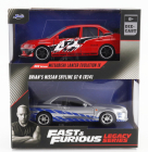 Jada Nissan Set 2x Fast & Furious - Skyline Gt-r 2002 - Mitsubishi Lancer Evolution Ix 2006 1:32 Červená Stříbrná Modrá