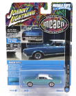 Johnny lightning Oldsmobile 442 W-30 Coupe 1967 1:64 Modrá Zelená S Bílou