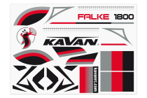 KAVAN Falke 1800mm sada nálepek - červená