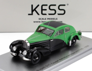 Kess-model Bugatti 57c S/n.57335 Coupe Aerodynamique Closed Roof 1938 1:43 Zelená Černá