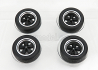 Kk-scale Accessories 4x Porsche Fuchs Wheels And Tyres 1:18 Black