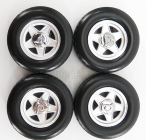 Kk-scale Accessories Ferrari 512bb -365gt4/bb - 4x Wheels And Tyre Set 1973 1:18 Black