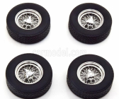 Kk-scale Accessories Set 4x Complete Wheels - Set 4x Cerchi A Raggi 1:18 Černý Chrom