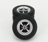 Kk-scale Accessories Set 4x Wheel And Tyre Set - Opel Kadett B Sport 1973 1:18 Black