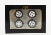 Kk-scale Accessories Set 4x Wheels And Rims For Fiat 500 Abarth 1968 1:12 Černá Stříbrná