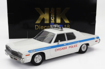 Kk-scale Dodge Monaco Chicago Police 1974 1:18 Bílá Světle Modrá