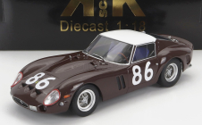 Kk-scale Ferrari 250 Gto Coupe N 86 4th Targa Florio 1962 P.ferraro - G.scarlatti 1:18 Hnědá Bílá