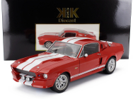 Kk-scale Ford usa Mustang Shelby Gt500 Eleanor Coupe 1967 1:12 Červená Bílá