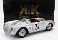 Kk-scale Porsche 550 Rs Spider 1.5l Team Porsche Kg N 37 24h Le Mans 1955 H.polensky - R.von Frankenberg 1:12 Silver
