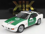 Kk-scale Porsche 924 Autobahn Polizei Dusseldorf Police Coupe 1985 1:18 Zelená Bílá