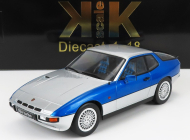Kk-scale Porsche 924 Turbo Coupe 1986 1:18 Stříbrná Modrá Met