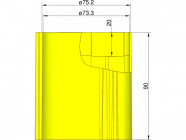 Klima Základna 75mm 3-stabilizátory žlutá