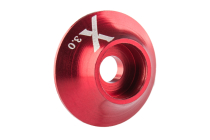 Kovová podložka s O-kroužkem (X logo) 3 mm, červená, 10.ks