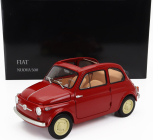 Kyosho Fiat 500 D Cabriolet Open 1960 1:18 Rosso Corallo - Červená