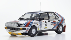 Kyosho Lancia Delta Hf Integrale 4wd Team Martini Racing (night Version) N 3 Winner Rally Montecarlo 1988 Bruno Saby - Jean Francois Fauchille 1:18 Bílá Modrá Červená