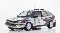 Kyosho Lancia Delta Hf Integrale 4wd Team Martini & Rossi Racing N 3 Winner Rally Olympus Usa 1987 Juha Kankkunen - Juha Piironen 1:18 Bílá Červená Modrá