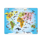 Larsen Vzdělávací puzzle Zvířata ve světě 28 dílků
