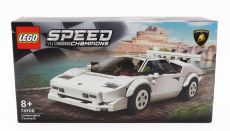 Lego Lamborghini Lego Speed Champion - Countach 5000 1988 - 262 Pezzi - 262 Pieces Bílá