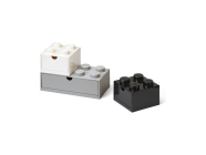 LEGO stolní box se zásuvkou Multi-Pack 3ks, černá/bílá/šedá