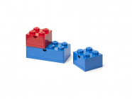 LEGO stolní box se zásuvkou Multi-Pack 3ks, modrá/červená