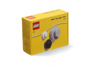 LEGO věšák na zeď (3 ks) - bílá, černá, šedá