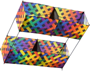 Létající drak Hargrave Box Kite Rainbow Mesh