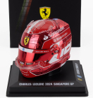 Looksmart Bell helmet Casco Helmet F1 Charles Leclerc Team Ferrari Hp N 16 Singapore Gp 2024 1:5 Red