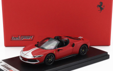 Looksmart Ferrari 296 Gts Spider Assetto Fiorano Open Roof 2022 1:43 Rosso F-1-75 - Matná Červená Stříbrná