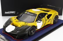 Looksmart Ferrari 488 Gt Modificata Club Competizioni Gt 2020 - Con Vetrina - With Showcase 1:18 Žlutá Lesklá Šedá