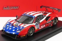 Looksmart Ferrari 488 Gt3 Usa Team N 18 8h Fia Motorsport Games Gt Cup Vallelunga 2019 Robert Ferriol - Spencer Pumpelly 1:43 Červená Vlajka Usa