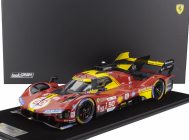 Looksmart Ferrari 499p 3.0l Turbo V6 Team Ferrari Af Corse N 50 Winner 24h Le Mans 2024 Antonio Fuoco - Miguel Molina - Nicklas Nielsen 1:12 Červená Žlutá Černá