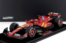 Looksmart Ferrari F1  Sf-24 Team Scuderia Ferrari N 16 Winner Monaco Gp 2024 Charles Leclerc - Con Vetrina - With Showcase 1:18 Červená Bílá Žlutá