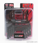 M2-machines Accessories Set 5x Advan Garage Set Officina - Ponte Sollevatore Auto - Four Post Lift 1:64 Black