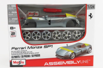 Maisto Ferrari Monza Sp1 Spider 2019 1:24 Stříbrná Žlutá