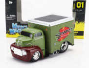Maisto Ford usa Coe Van Truck Stardust Garage 2-assi Custom 1950 1:64 Zelená