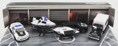 Majorette Chevrolet Set Assortment 5 Cars Police Force Pieces 1:64 Bílá Černá