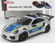 Majorette Porsche 911 991 Gt3 Rs Coupe Polizei 2013 + 911 Gt3 Rs 1/64 Scale 1:16 Stříbrná Modrá