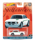Mattel hot wheels Alfa romeo Giulia Sprint Gta 1965 1:64 Bílá Zelená