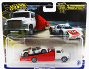 Mattel hot wheels Truck Carry On Car Transporter With Porsche 906 Carrera 6 N 82 Racing 1966 1:64 Bílá Červená