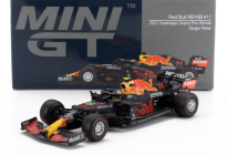 Mini-gt Red bull F1  Rb16b Honda Ra620h Team Red Bull Racing N 11 Winner Azerbaijan Gp 2021 Sergio Perez 1:64 Matná Modrá Žlutá Červená