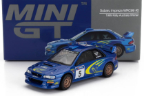 Mini-gt Subaru Impreza Wrc99 S5 N 5 Winner Rally Australia 1999 Richard Burns - Robert Reid 1:64 Blue